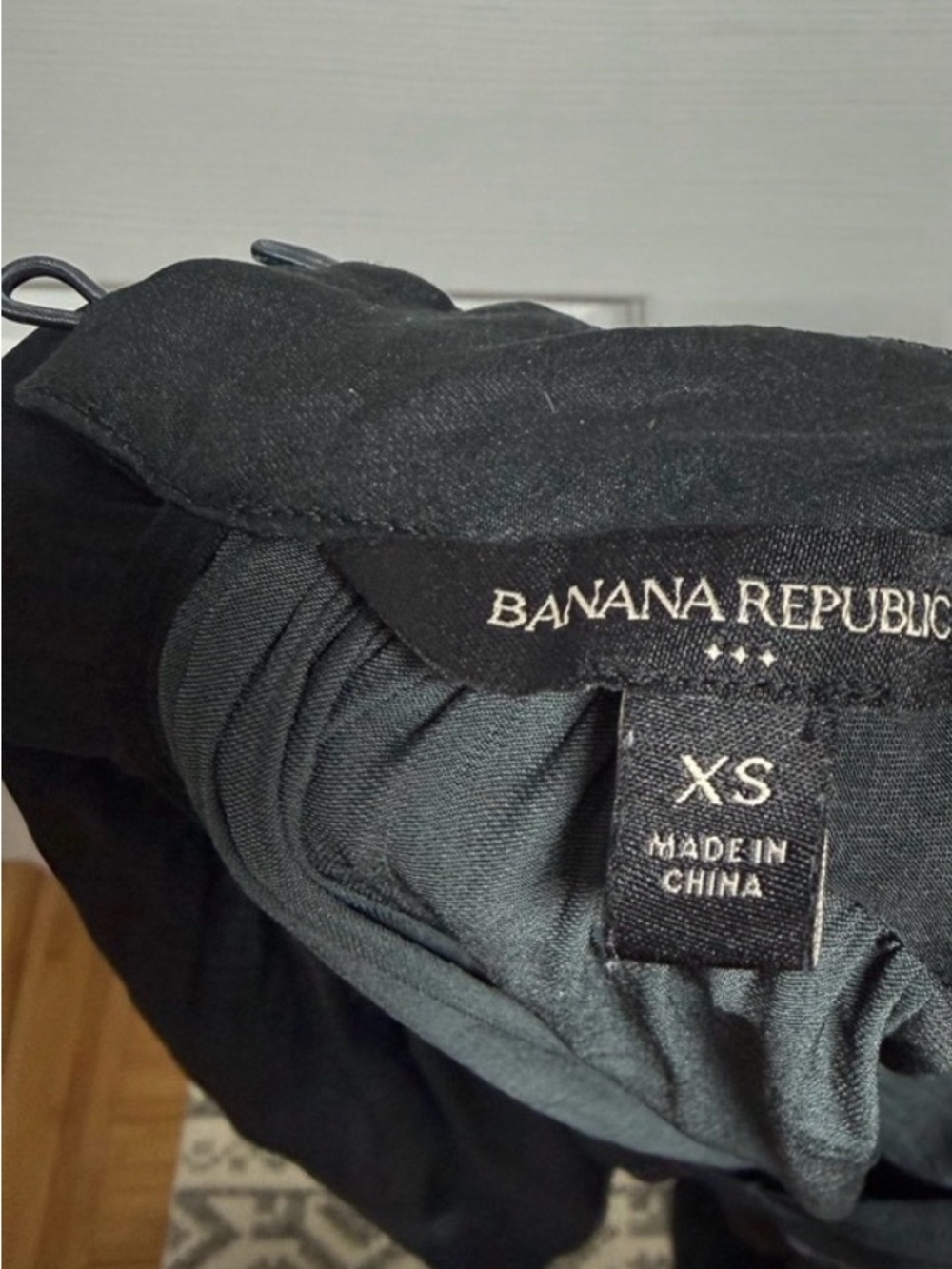 Banana Republic Black Long-Sleeve Maxi Dress with Self-Tie Waist - Picture 7 of 9